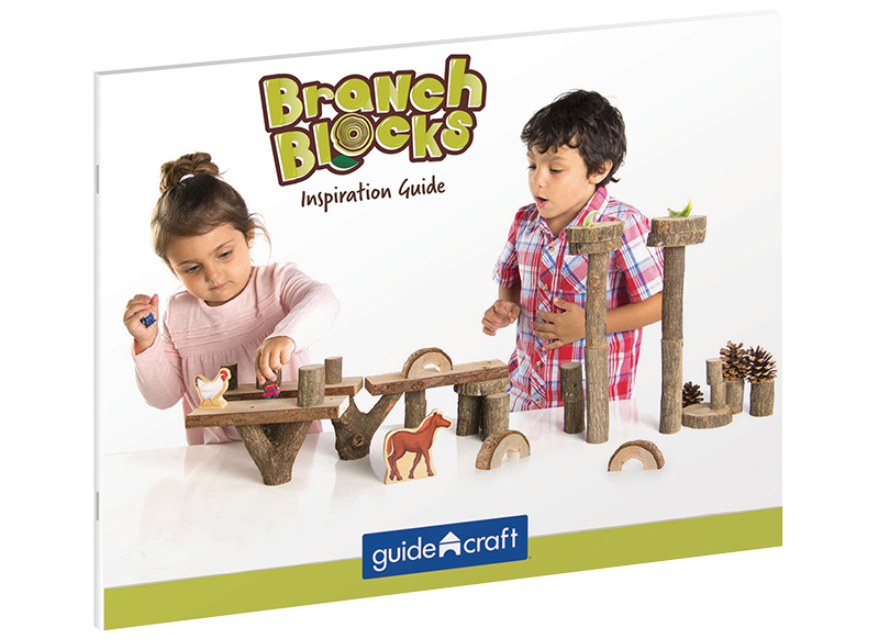 Bouwset - boomstamblokken - Guide Craft - Branch Blocks - per set