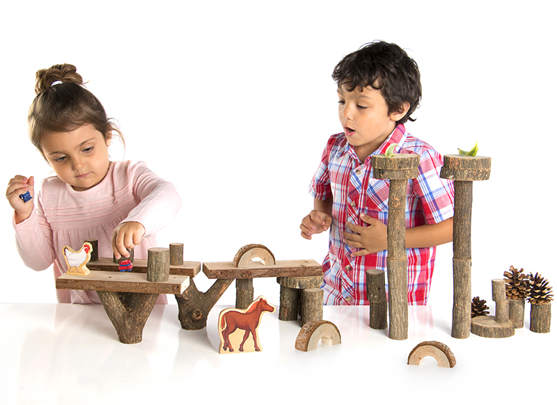 Bouwset - boomstamblokken - Guide Craft - Branch Blocks - per set