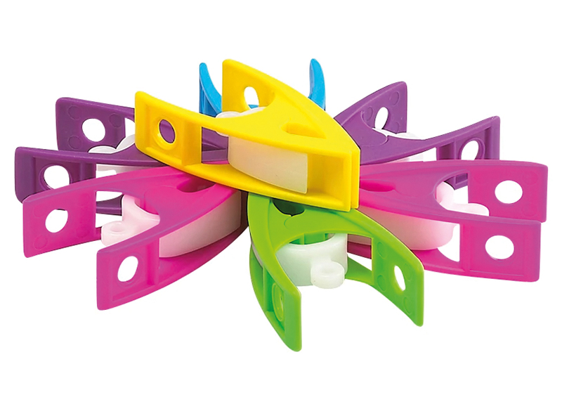 Wasknijpers - gekleurd - EDX Education - 6,5 cm - set van 30 assorti