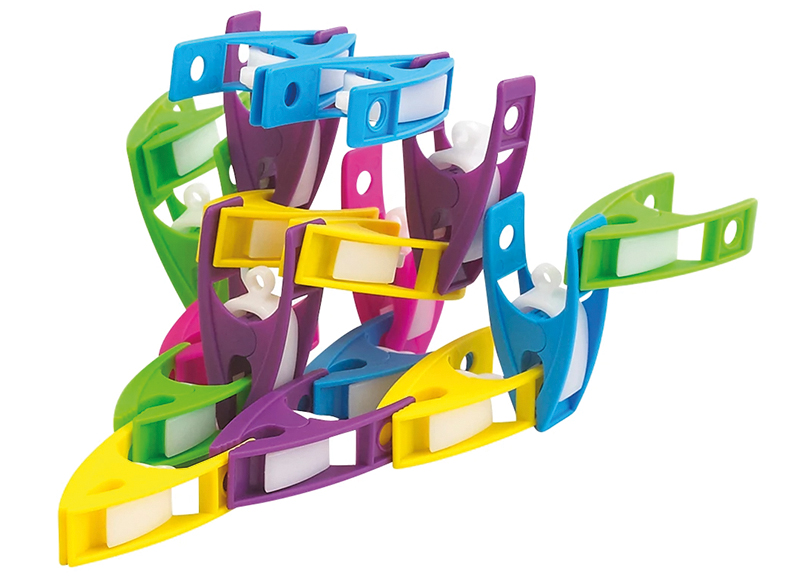 Wasknijpers - gekleurd - EDX Education - 6,5 cm - set van 30 assorti