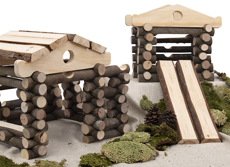 Bouwset - blokhut - Guide Craft - Branch Block Builders - per set