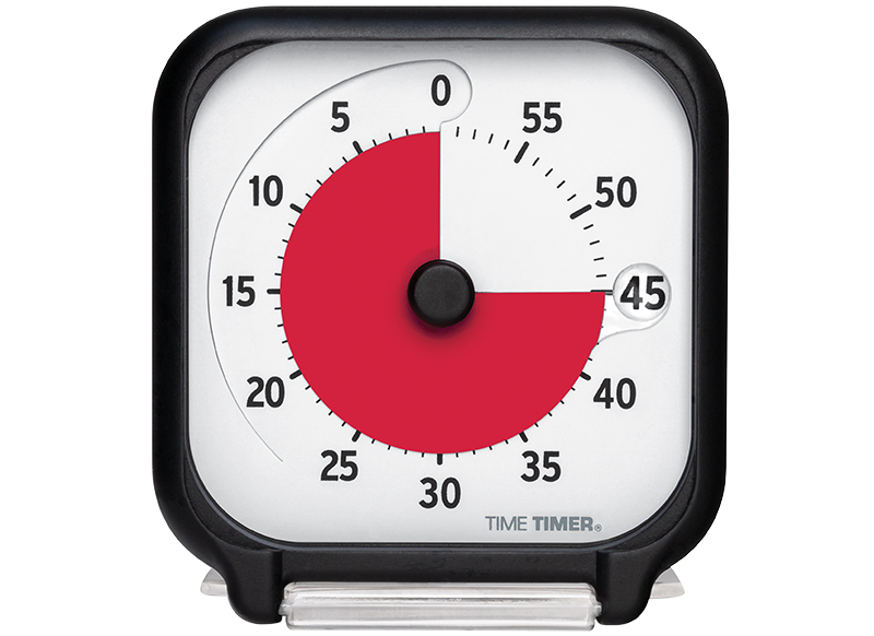 Timer - Time Timer - biepgeluid - pocket - 7,5 x 7,5 cm - per stuk