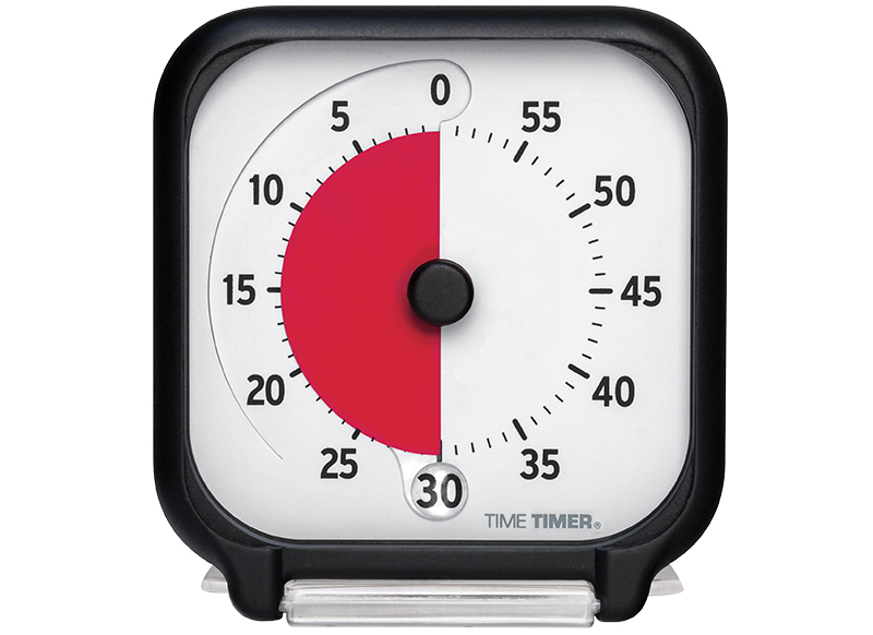 Timer - Time Timer - biepgeluid - pocket - 7,5 x 7,5 cm - per stuk