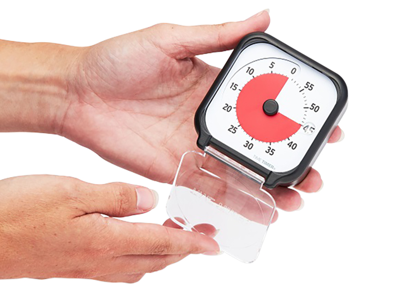 Timer - Time Timer - biepgeluid - pocket - 7,5 x 7,5 cm - per stuk