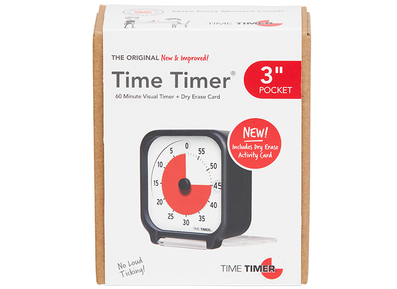 Timer - Time Timer - biepgeluid - pocket - 7,5 x 7,5 cm - per stuk