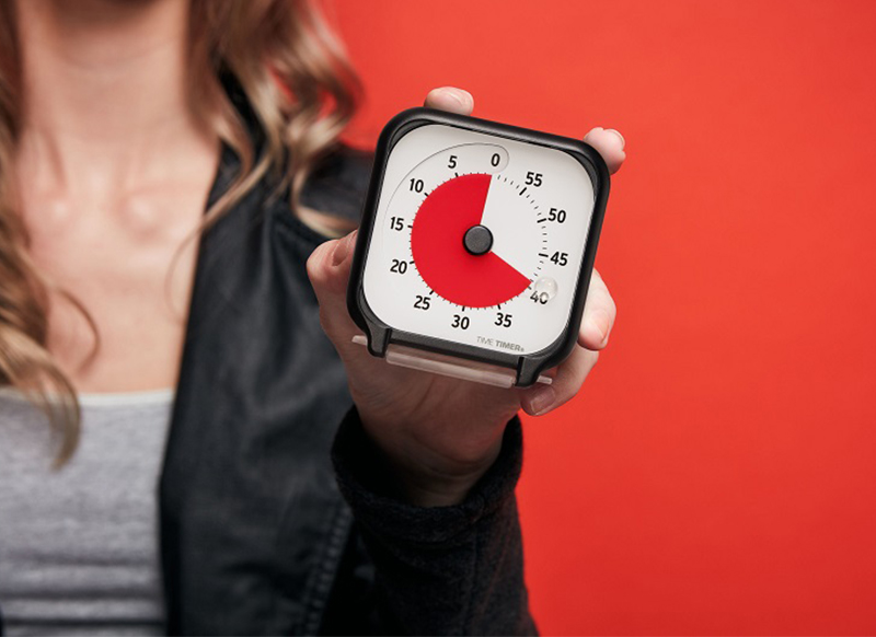 Timer - Time Timer - biepgeluid - pocket - 7,5 x 7,5 cm - per stuk