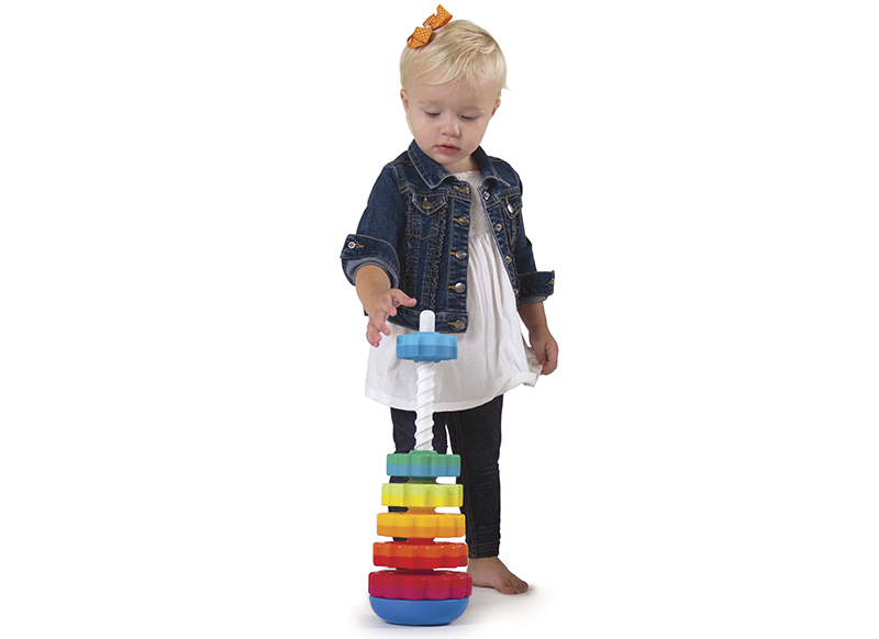 Eerste speelgoed - stapelen - Fat brain toys - spinagain