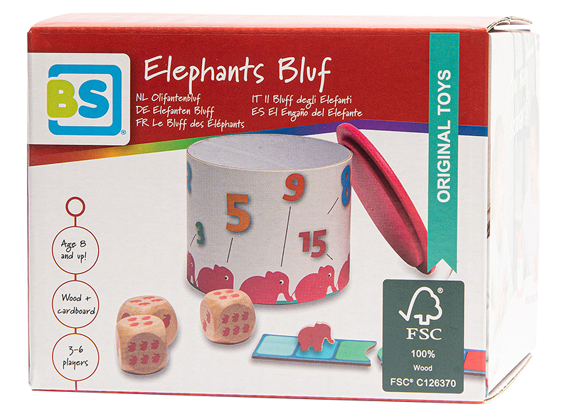 Spel - pokerspel - BS Toys Elephants Bluf - per spel