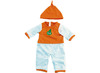 Poppen - kleding - Miniland - allerlei - badjas, pakje lange broek met muts, pakje korte broek - regenkledij - 40 cm - per set