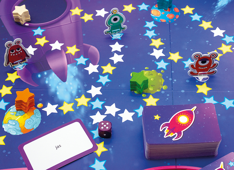 Taalspel - Level 21 - (TA)ALIENS - taal - spelling - bordspel - per spel