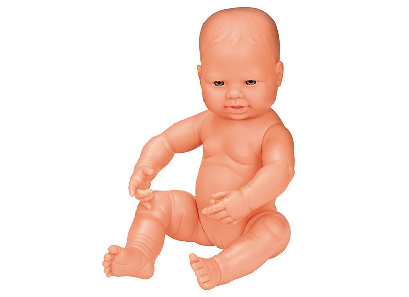 Poppen - babypop - Miniland Newborn Doll - zonder haar - 40 cm - meisje - europees - per stuk
