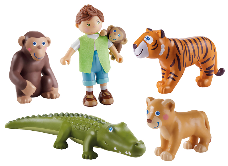 Poppenhuis - Haba - little friends - safaridieren set b - set van 6