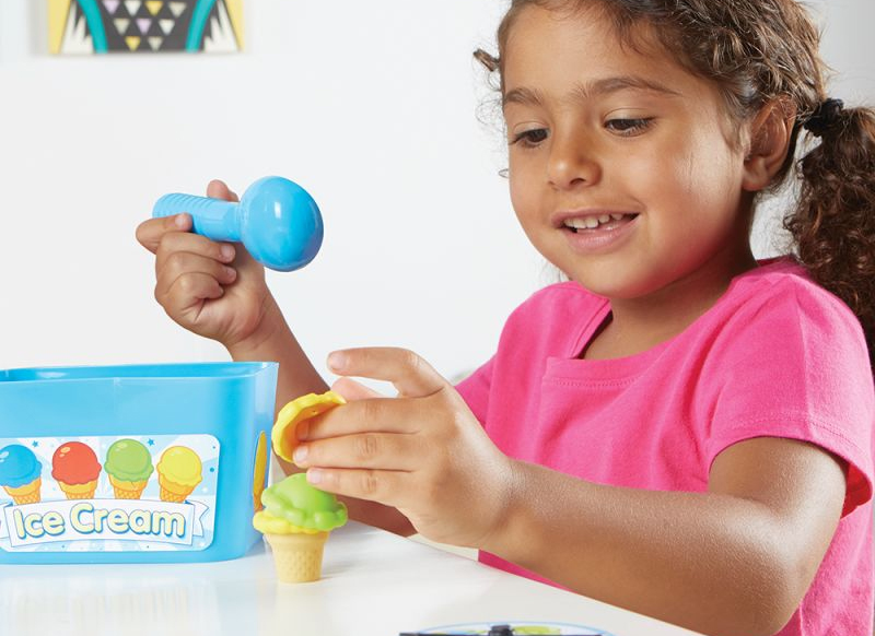 Spel - sorteerspel - rekenspel - Learning Resources Smart Scoops Math Activity Set - bouwen - slimme ijsjes - per spel