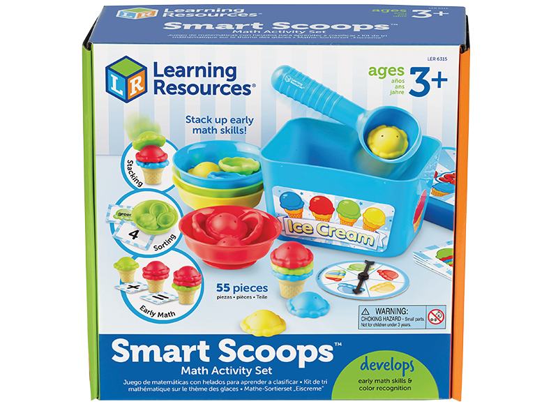 Spel - sorteerspel - rekenspel - Learning Resources Smart Scoops Math Activity Set - bouwen - slimme ijsjes - per spel