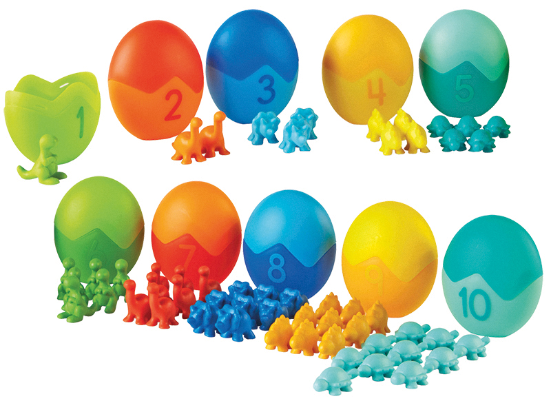 Spel - sorteerspel - Learning Resources Counting Dino-Sorters Maths Activity Set - dinosaurus eieren - per spel
