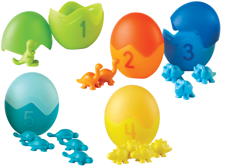 Spel - sorteerspel - Learning Resources Counting Dino-Sorters Maths Activity Set - dinosaurus eieren - per spel