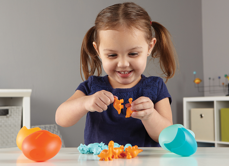 Spel - sorteerspel - Learning Resources Counting Dino-Sorters Maths Activity Set - dinosaurus eieren - per spel