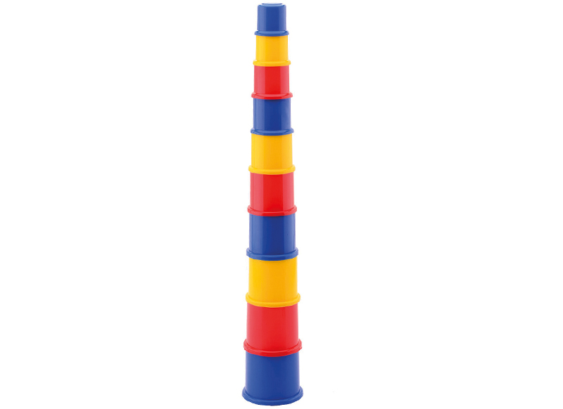 Eerste speelgoed - stapelen - stapeltoren - 9 potjes