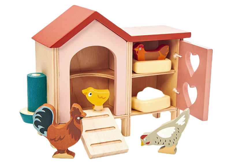Poppenhuis - Tender Leaf - kippenren - per set