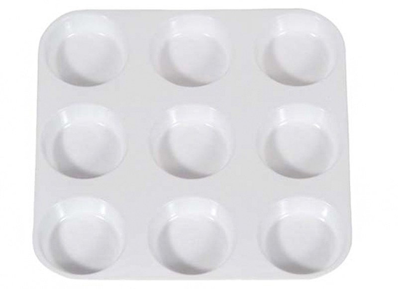 Verfschaal - 27,5 x 27,5 x 2,5 cm - plastic - per stuk