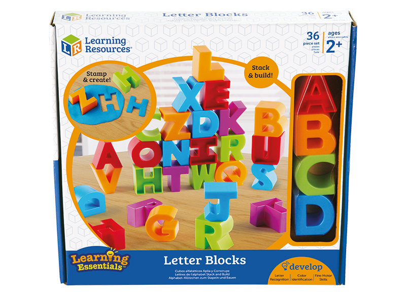 Letters - Learning Resources Letter Blocks - blokken - kunststof - taal - set van 36 assorti