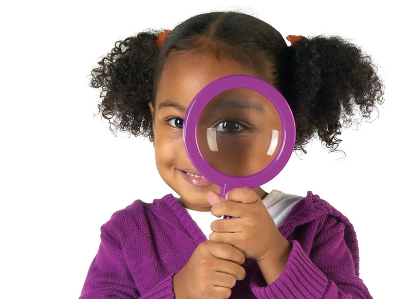 Vergrootglazen - Learning Resources Primary Science Jumbo Magnifiers - x4,5 vergroting - 2,5 cm - set van 6 assorti