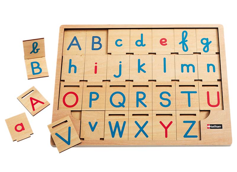 element Land zacht Puzzel - Nathan - duo - letters - houten alfabet - hout - per stuk -  Smartiest