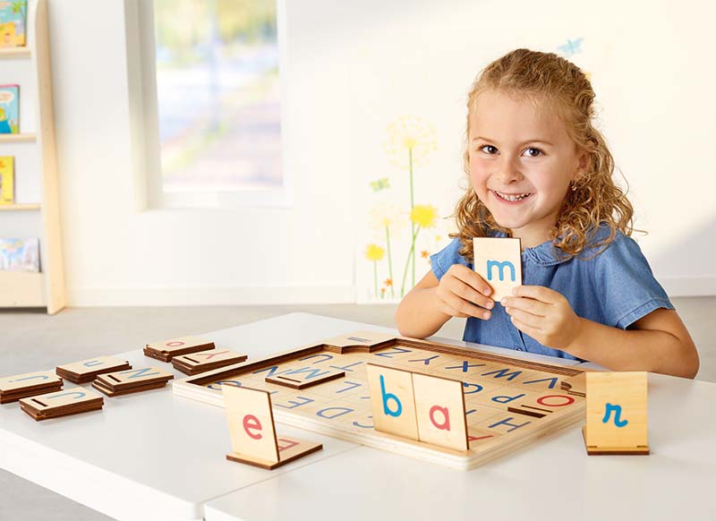 Puzzel - Nathan - duo - letters - houten alfabet - hout - per stuk