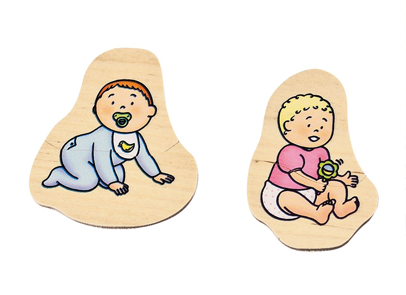Puzzel - lagenpuzzel - Beleduc - wij groeien - van baby tot grootouders - evolutiepuzzel - 40 stukjes - hout - per stuk