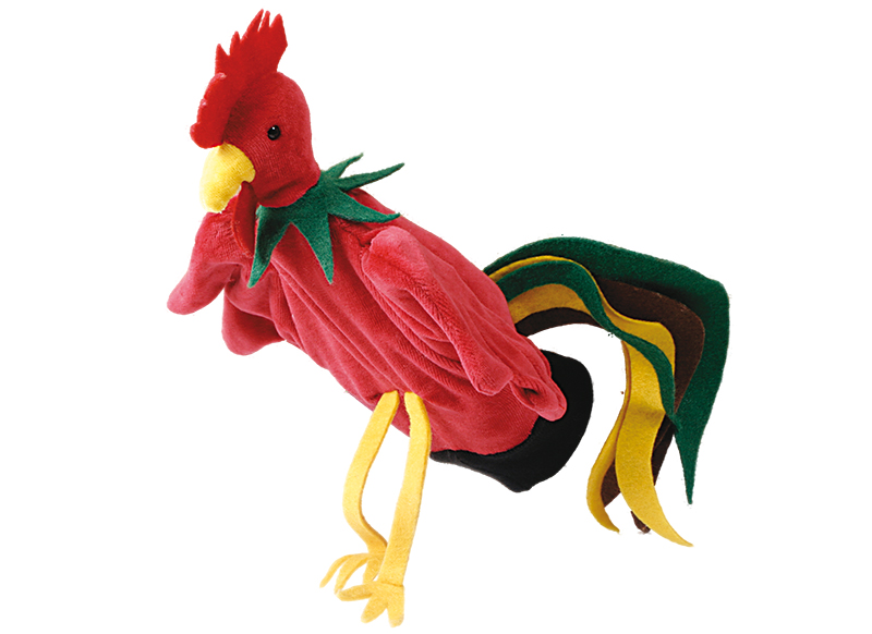 Handpop - dieren - poppenhoek - haan - per stuk