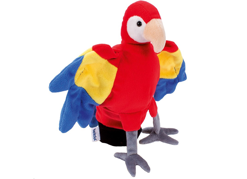 Handpop - dieren - poppenhoek - papegaai - per stuk