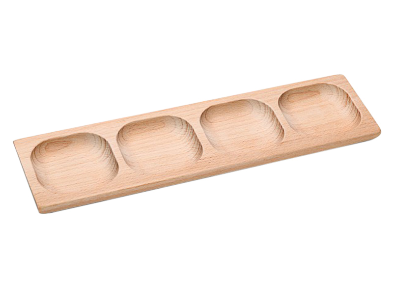 Taalspellen - Yellow Door 4-Pebble Word-building Tray - woordopbouwer - 4-vakssorterschaal - per stuk