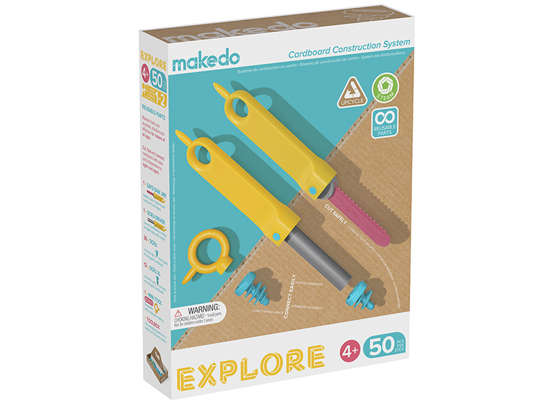 Bouwset - Makedo - Explore - set van 50 assorti