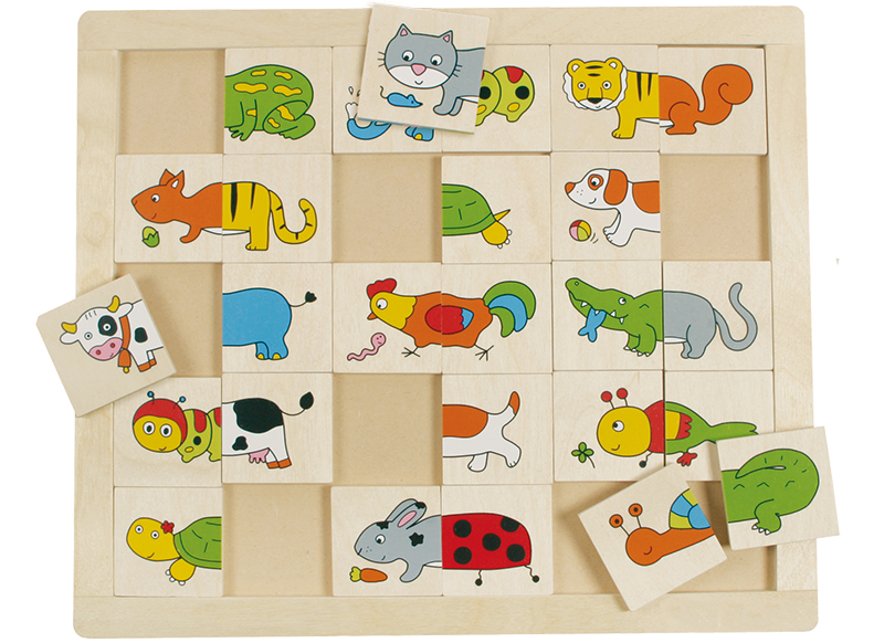Puzzel - Beleduc - dieren - 30 stukjes - hout - per stuk