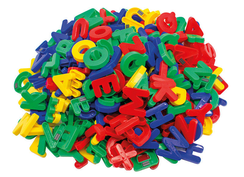 Letters - magnetisch - hoofdletters - set van 286 assorti