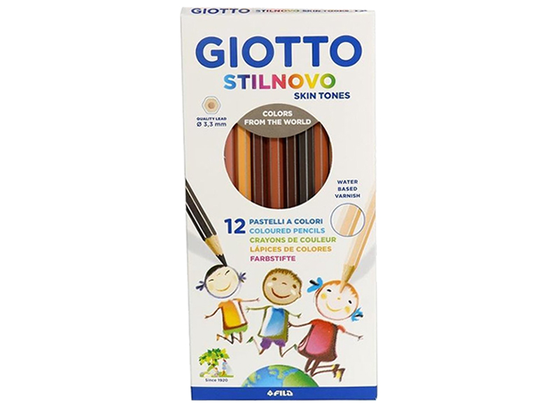 Potloden - kleurpotloden - Giotto Stilnovo - huidskleuren - zeshoekig - set van 48 assorti