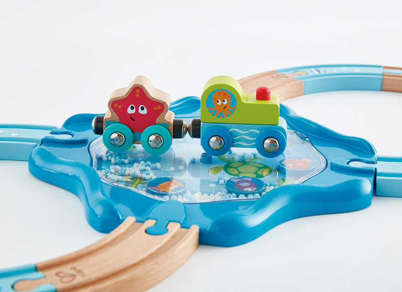 Eerste speelgoed - spoorbaan - Hape - undersea - 15-delig