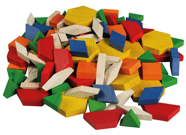 Blokken - geometrische vormen - multivormen - set van 250