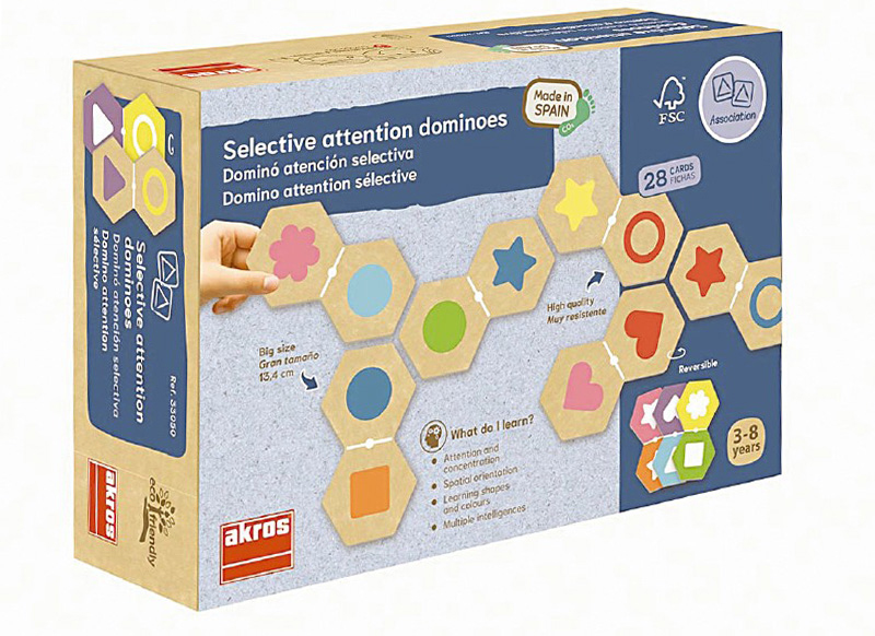 Spel - kleur en vorm - Akros Selective Attention Dominoes - per spel