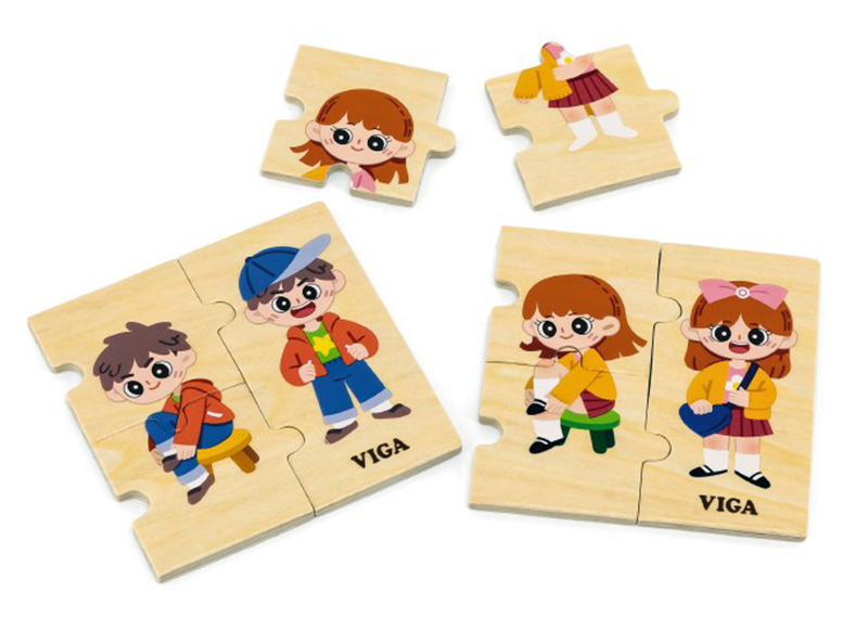 De juiste volgorde - puzzel - Viga - zich aankleden