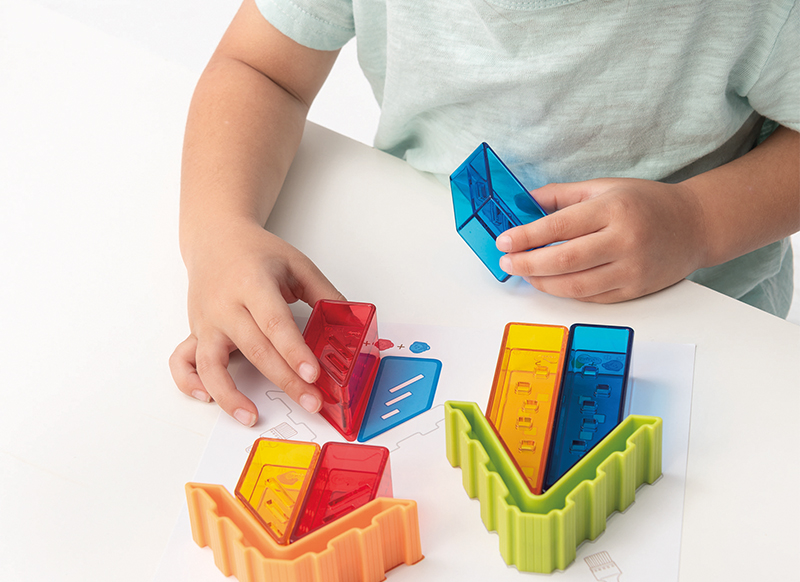 Bouwset - vormen - Weplay Crystal Village - transparante kleurenstad - met opdrachtkaarten - per set