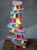 Bouwset - Piks - kleurrijke kegels - medium - set van 44