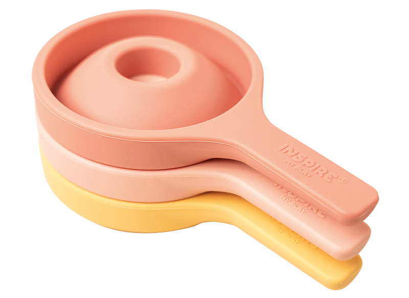 Open-ended - trechter - Inspire My Play PlayTRAY Funnels - coral, yellow - accessoire - per set