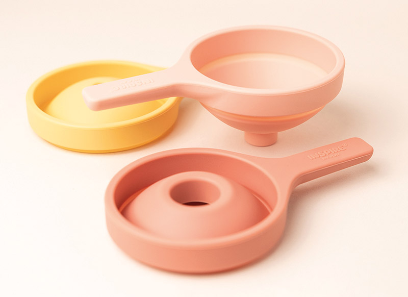 Open-ended - trechter - Inspire My Play PlayTRAY Funnels - coral, yellow - accessoire - per set