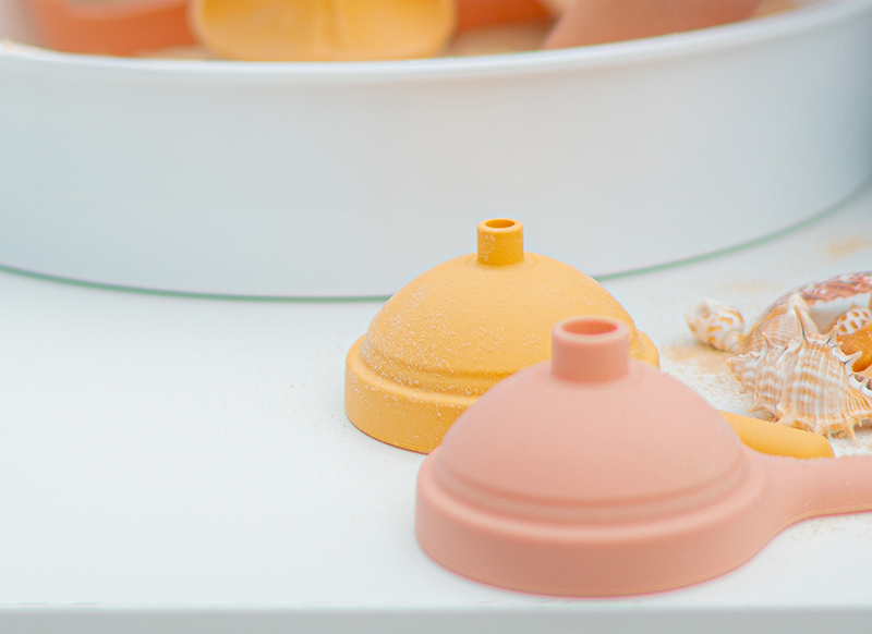 Open-ended - trechter - Inspire My Play PlayTRAY Funnels - coral, yellow - accessoire - per set