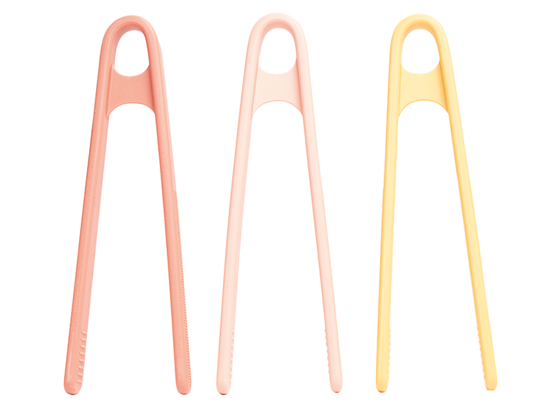 Open-ended - pincetten - Inspire My Play PlayTRAY Tongs - coral, yellow - accessoire - per set