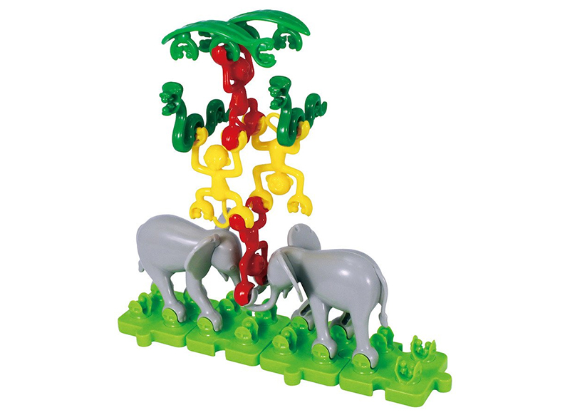 Bouwset - vormen - Linkazoo - jungledieren - set van 83 assorti