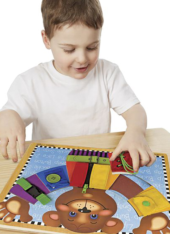 Motoriekbord - sluit je kleding - Melissa & Doug - motoriek - hout - per stuk