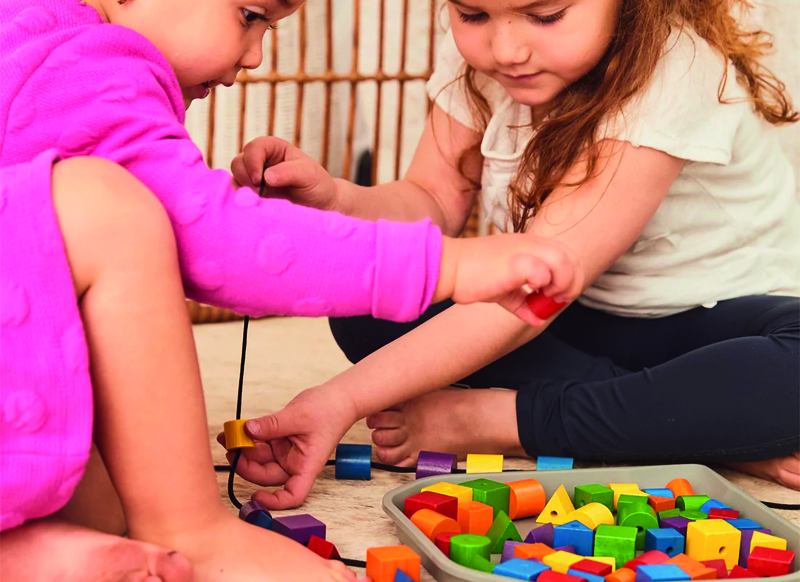 Kleur en vormsorteren - rijgen - EDX - Funplay - vormkralen rijgen - per spel