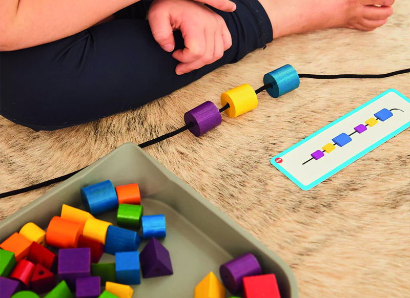 Kleur en vormsorteren - rijgen - EDX - Funplay - vormkralen rijgen - per spel